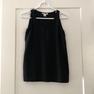 Ann Taylor 100% silk black top